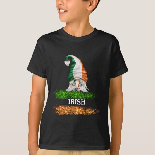 T-shirt *~* IRLANDE Drapeau IRLANDE GNOME BOYER (Devant)