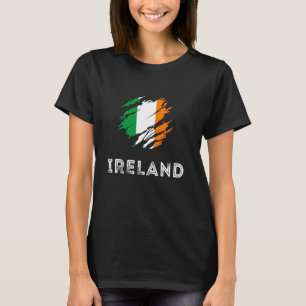 T-shirt Irlande Drapeau Pride Scratch Irish Roots Heritage
