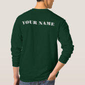 T-shirt Irlande Élégance : Personalisé Long Sleeve Green (Dos)