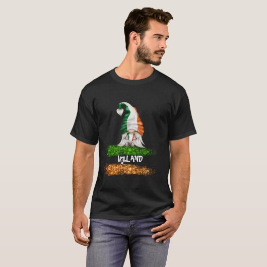 T-shirt *~* IRLANDE GNOME IRLANDE Abstraite Drapeau T-shir (Devant entier)
