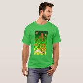 T-shirt IRLANDE HARP, OR VERT SHAMROCK St Patrick's Day (Devant entier)