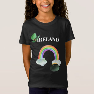 T-Shirt *~* IRLANDE ISLANDE Rainbow Pot of Gold Girl T-shi