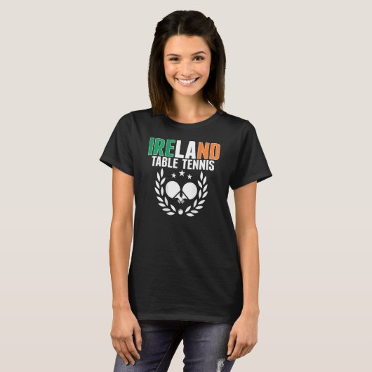 T-shirt Irlande Ping Pong Irish Table Tennis Team Supp (Devant entier)