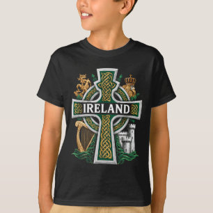 T-shirt Irlande St Patrick Jour Croix Celtique Verte Céléb
