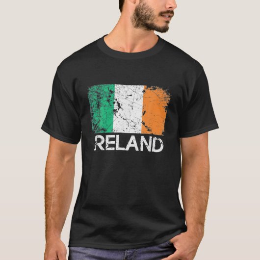 T-shirt Irlande vintage Irlande Drapeau Pride Cadeau (Devant)