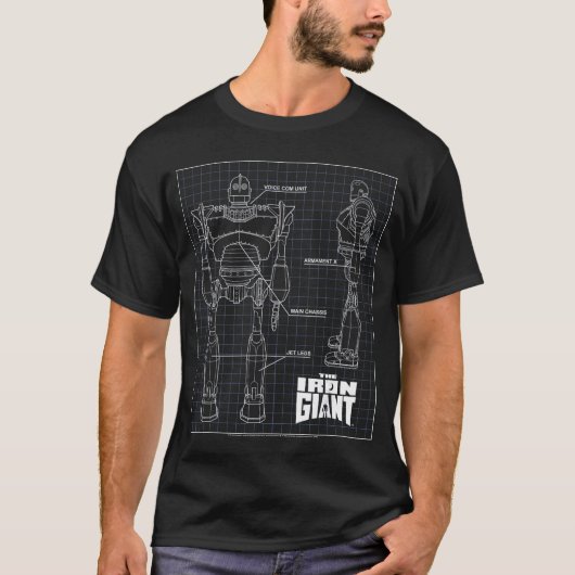 T-shirt Iron Giant Schematic family (Devant)