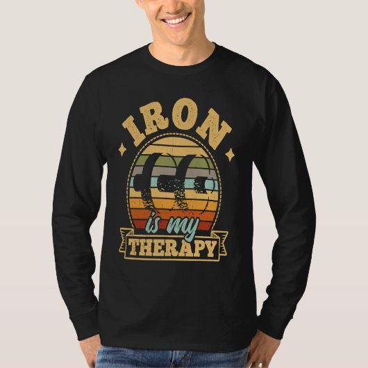 T-shirt Iron is My Therapy  Bodybuilding Gym   1 (Devant)
