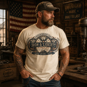 T-shirt Iron & Liberty Supply Co. Vintage Américain