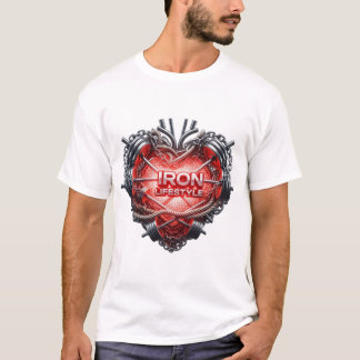 T-shirt Iron Lifestyle Gym Coeur - Hardcore Bodybuilding M