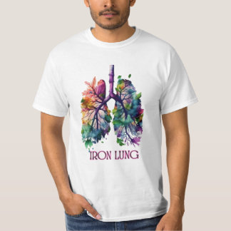 T-shirt Iron Lung Art – Artistic Lung Illustration with Fl