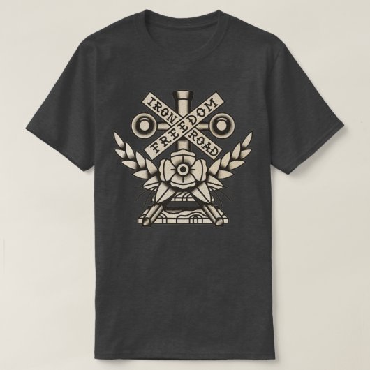 T-shirt Iron Road Freedom BW 1 (Design devant)