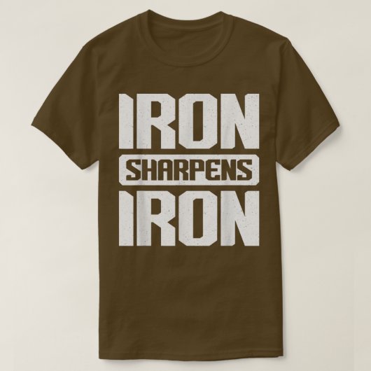T-shirt Iron Sharpen Iron Christian Workout Iron Sharpen (Design devant)