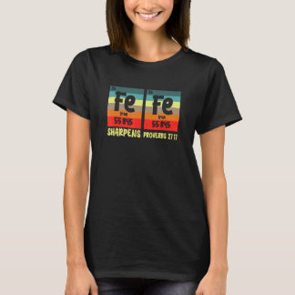 T-shirt Iron Sharpens Fer Chrétiens gars Périodique Tablea