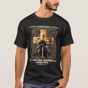 T-shirt Iron Sharpens Iron Christian Scripture Croix Lio