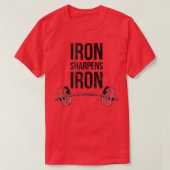 T-shirt Iron Sharpens Proverbes en fer Poids Faith Bi (Design devant)