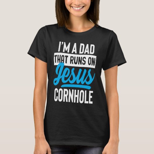 T-shirt Ironic Jesus Cornhole Odd Humor Sarcastic Weird C (Devant)