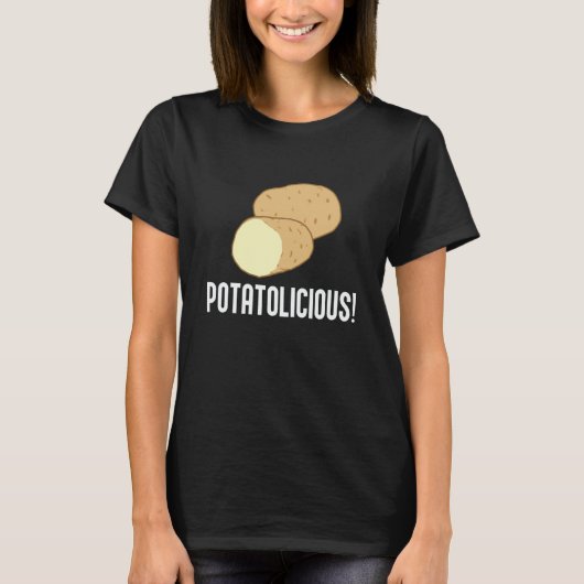 T-shirt Ironic Potatoe Quote Hobby Chef Potatolicious (Devant)