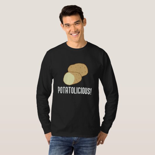T-shirt Ironic Potatoe Quote Hobby Chef Potatolicious (Devant entier)