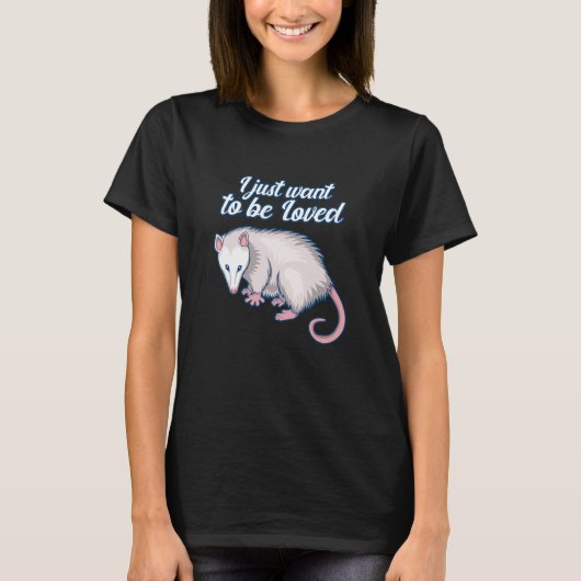 T-shirt Ironie Dire Opossum mignon animal rongeur faune (Devant)