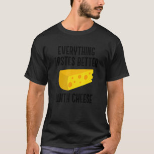 T-shirt Ironie Dire Vie Avec Fromage Fromage Fromage Alime