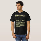 T-shirt Ironworker - définition réelle américaine (Devant entier)