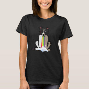 T-shirt Irradier de positivité Chien arc-en-ciel Border Co