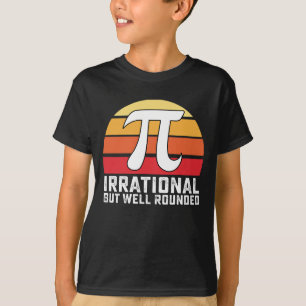 T-shirt Irrationnel Mais Bien Arrondi Pi Day Math Vintage