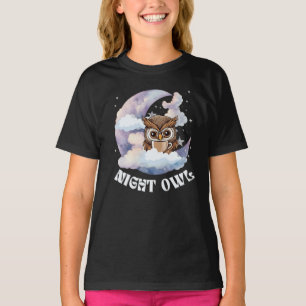 T-shirt Irritable nuit rêveuse hibou à boire un café