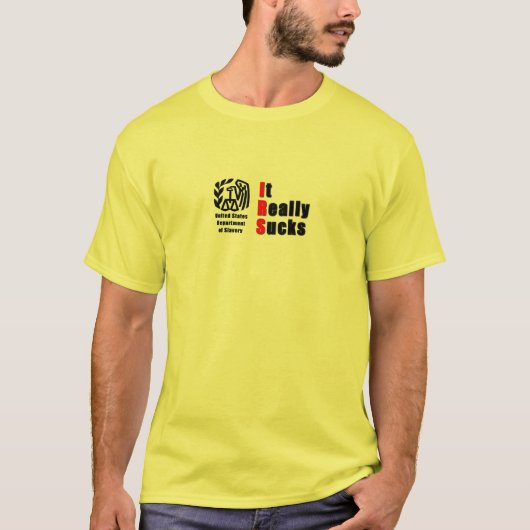 T-shirt IRS : Il suce vraiment (Devant)