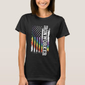 T-shirt Irving États-Unis Arc-en-ciel désorganisé avec US (Devant)
