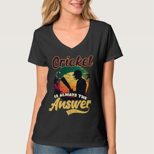 T-shirt Is Answer Cricket Player (Devant)