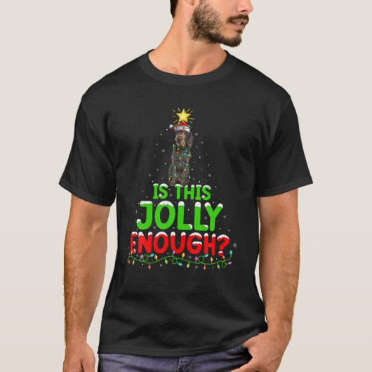 T-shirt Is This Jolly Enough German Wirehaired Pointer Chr (Devant)