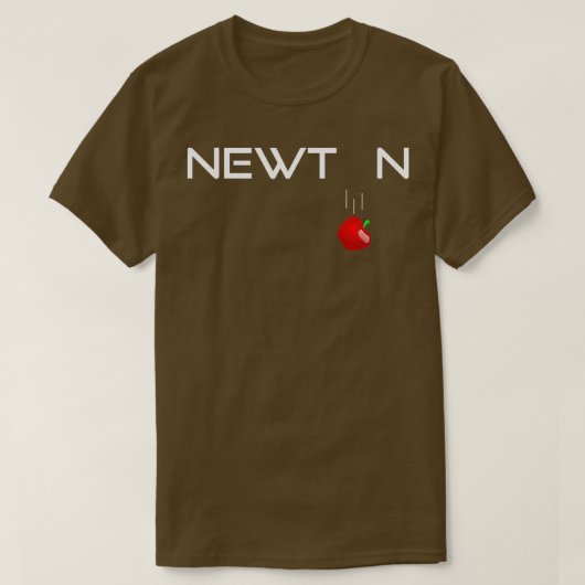 T-shirt Isaac Newton physicien Mathématicien Gravity Apple (Design devant)
