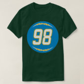 T-shirt Isaac Rochell Numéro 98 Jersey Los Angeles Charger (Design devant)