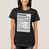T-shirt Isabel Nutrition Information Problème Résoudre Dur (Devant)