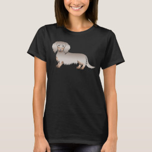 T-shirt Isabella et Tan Longue Chevelure Cartoon Chien Tec