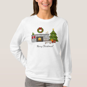 T-shirt Isabella & Tan Long Hair Dachshund Chambre de Noël