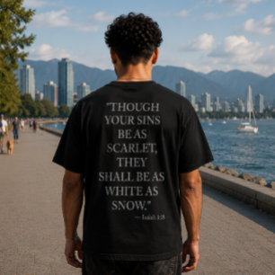 T-shirt Isaiah 1:18   Tee-shirt chrétien de pardon