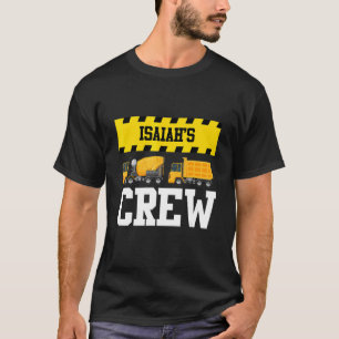 T-shirt Isaiah Construction Crew Doublon Personnalisé Dump