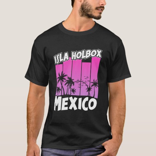 T-shirt Isla Holbox Beach Mexico Summer Famille Vacances S (Devant)