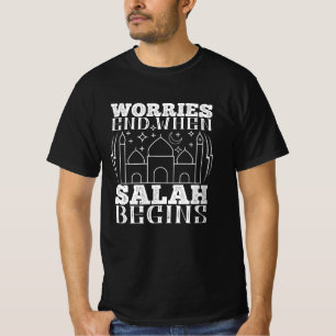 T-shirt Islam - Les inquiétudes se terminent quand Salah