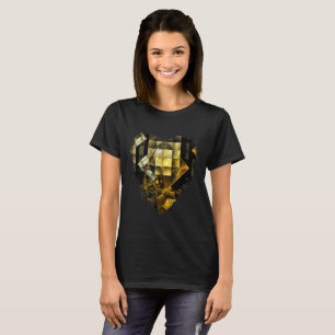 T-shirt Islandais dans Gait Golden Diamond Abstract