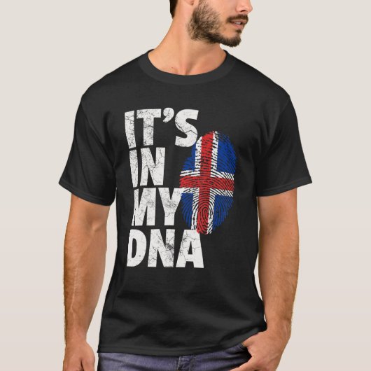 T-shirt Islandais Islande Drapeau C'est dans mon ADN Noël  (Devant)