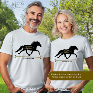 T-shirt Islande Horse Flying Pace Silhouette Custom