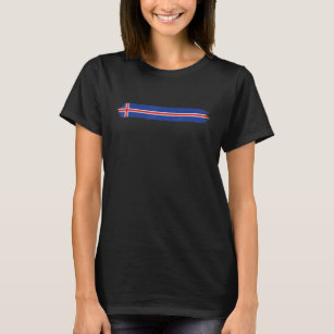 T-shirt Islande Pour les femmes Léger Drapeau islandais po