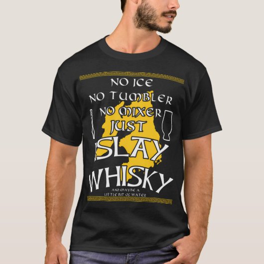 T-shirt Islay Whisky Smoky Peaty Single Malt Island Scotla (Devant)