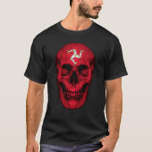 T-shirt Isle Of Man Flag Skull Manx Roots Proud Patriotic (Devant)