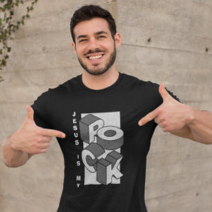 T-Shirt Isométrique Chrétien « JÉSUS EST MA ROCHE 