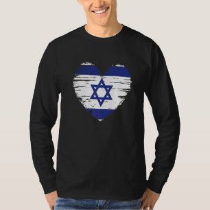 T-shirt Israël Coeur Drapeau israélien Fierté israélienne