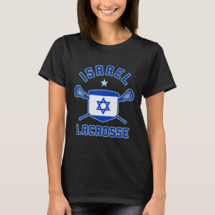 T-shirt Israël Crosse Drapeau Israélien Lax Sticks Tee
